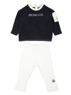MONCLER ENFANT Baby Branded Tracksuit Set Navy 3/6 MO